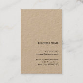Moderne Elegante Textuur Blauw Kraft Papier Consul Visitekaartje (Achterkant)