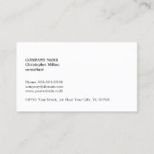 Moderne Elegante Textuur Blauwe Monogram Adviseur Visitekaartje (Achterkant)