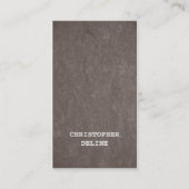 Moderne Elegante Textuur Bruin Consultant Visitekaartje (Voorkant)