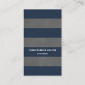 Moderne Elegante Textuur Grijs Blauw Consultant Visitekaartje (Voorkant)