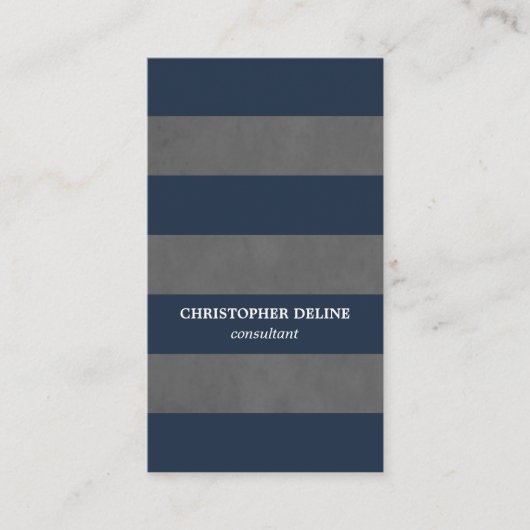 Moderne Elegante Textuur Grijs Blauw Consultant Visitekaartje (Voorkant)