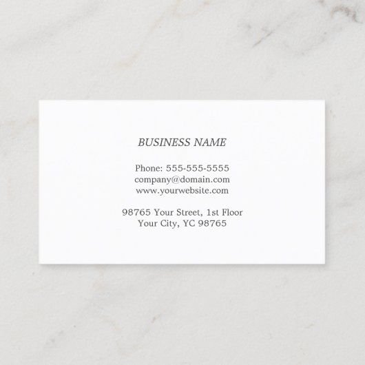 Moderne Elegante Textuur Grijs Interieurontwerper Visitekaartje (Achterkant)