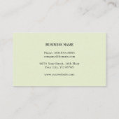 Moderne Elegante Textuur Grijze Groene Consultant Visitekaartje (Achterkant)