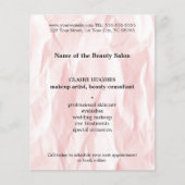 Moderne Elegante Textuur Licht Roze Make-up Arties Flyer (Voorkant)