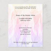 Moderne Elegante Textuur Licht Roze Visagist Flyer (Voorkant)