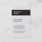 Moderne Elegante Textuur Witte Advocaat Visitekaartje (Voorkant)