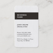 Moderne Elegante Textuur Witte Advocaat Visitekaartje (Voorkant)