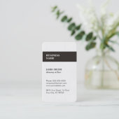 Moderne Elegante Textuur Witte Advocaat Visitekaartje (Staand voorkant)