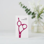 Moderne Elegante Textuur Witte Haar Stylist Visitekaartje (Staand voorkant)