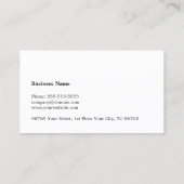 Moderne Elegante Textuur Witte Zwarte Streep Attor Visitekaartje (Achterkant)