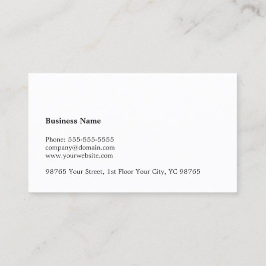 Moderne Elegante Textuur Witte Zwarte Streep Attor Visitekaartje (Achterkant)