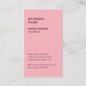 Moderne elegante textuurroze consultant visitekaartje (Voorkant)