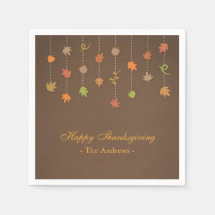 Moderne Elegante Thanksgiving-feest Papieren Serve Servet