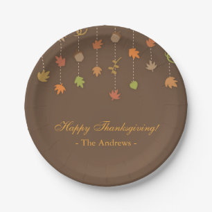 Moderne Elegante Thanksgiving-feest Supplies Papieren Bordje