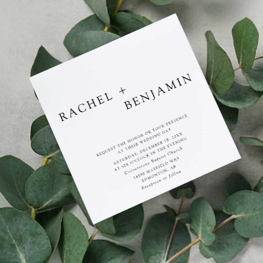 Moderne Elegante Tijdloze Minimalistische Klassiek Kaart