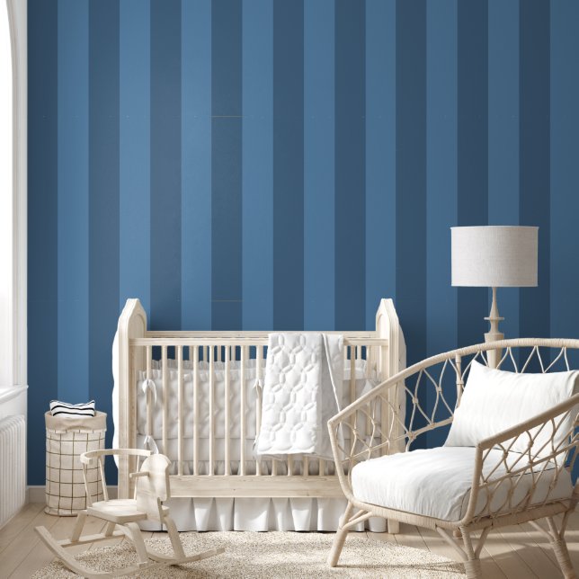 Moderne, elegante tinten van stoffige blauwe brede behang (Kinderen)
