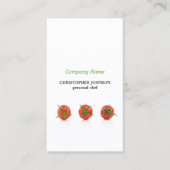 Moderne Elegante Tomaat Foto Persoonlijke Chef Visitekaartje (Voorkant)