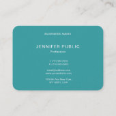 Moderne elegante trendkleuren Premium parel afwerk Visitekaartje (Achterkant)