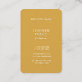 Moderne elegante trendkleuren Premium parel afwerk Visitekaartje (Achterkant)