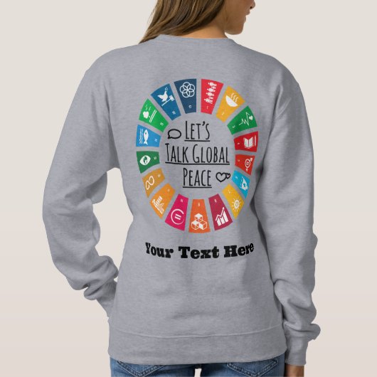 Moderne elegante trendy aangepaste Motivatie gesch Trui (Achterkant)