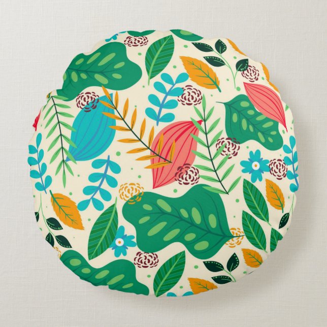 Moderne Elegante Trendy Decoratie  Rond Kussen (Voorkant)