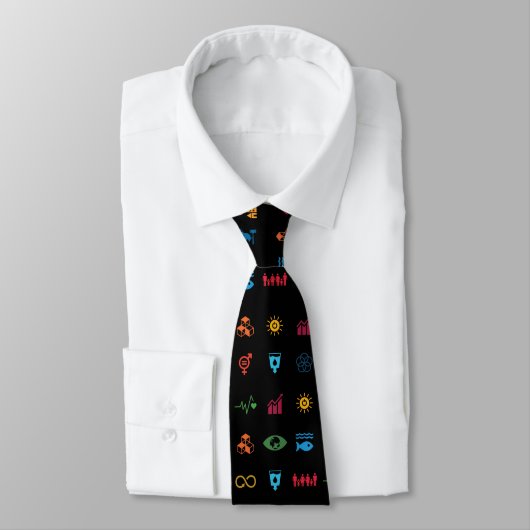 Moderne elegante trendy duurzaamheid zwarte stropd stropdas (Gebonden)