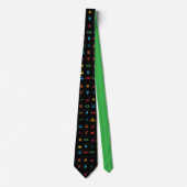 Moderne elegante trendy duurzaamheid zwarte stropd stropdas (Voorkant)