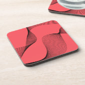 Moderne, elegante, trendy, eenvoudige golvende ill bier onderzetter (Linkerzijde)