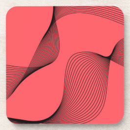 Moderne, elegante, trendy, eenvoudige golvende ill bier onderzetter