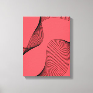 Moderne, elegante, trendy, eenvoudige golvende ill canvas afdruk