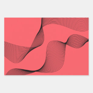 Moderne, elegante, trendy, eenvoudige golvende ill inpakpapier vel