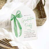 Moderne Elegante Trendy Groene Boog Afstuderen Bog Kaart