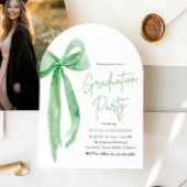 Moderne Elegante Trendy Groene Boog Afstuderen Bog Kaart