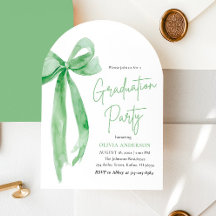 Moderne Elegante Trendy Groene Boog Afstuderen Bog