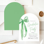 Moderne Elegante Trendy Groene Boog Afstuderen Bog Kaart