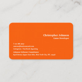 Moderne Elegante Trendy Oranje Vierkanten Premium Visitekaartje