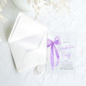 Moderne elegante trendy Paarse boog afstudeerfeest Acryl Uitnodigingen