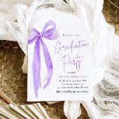 Moderne elegante trendy Paarse boog Afstuderen geb Kaart