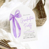 Moderne elegante trendy Paarse boog Afstuderen geb Kaart