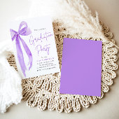 Moderne elegante trendy Paarse boog Afstuderen Kaart