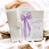 Moderne elegante trendy Paarse boog Afstuderen Kaart