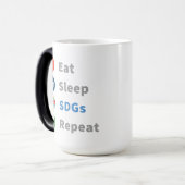 Moderne elegante trendy Schattigee Global Goals 20 Magische Mok (Voorkant links)