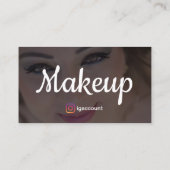 Moderne elegante trendy Sjablonen make-up artiest Visitekaartje (Achterkant)