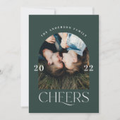 Moderne, elegante trendy-typografie groene kerst (Voorkant)