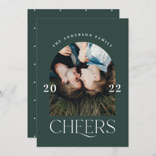 Moderne, elegante trendy-typografie groene kerst