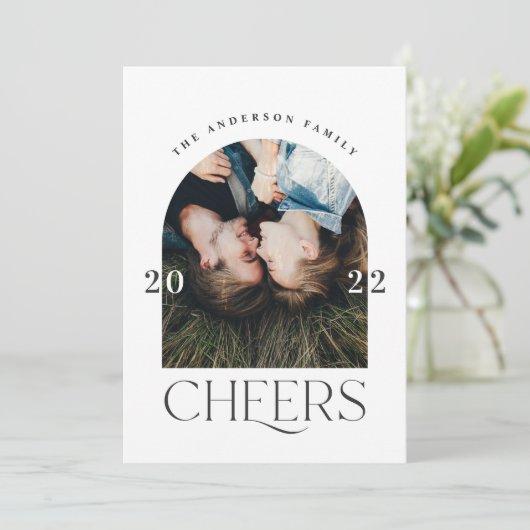 Moderne, elegante trendy-typografie rode kerst (Staand voorkant)