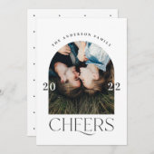 Moderne, elegante trendy-typografie rode kerst (Voorkant / Achterkant)