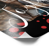 Moderne elegante trendy typografie rood 1 foto afdruk (Hoek)