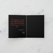 Moderne elegante trendy typografie rood 1 foto feestdagen kaart (Binnen)