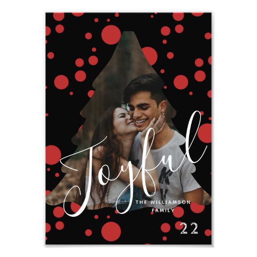 Moderne elegante trendy typografie rood 1 foto foto afdruk (Voorkant)